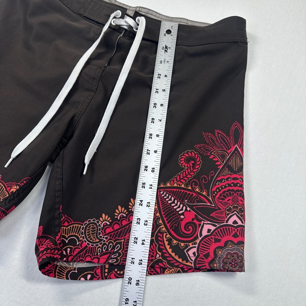 Mysterioso Board Shorts 6 Black Pink Paisley Mandala Surf Swim Beach Boho Y2K - Picture 5 of 10